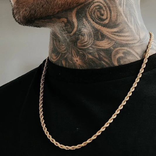 Twist Luxe Mens Chain Link Necklace